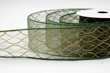 Matchagroen glitterend ogee-rasterdraadlint_KW0472GC-3-127
